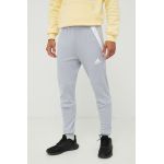 adidas Performance pantaloni de trening barbati, culoarea gri, neted
