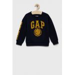GAP bluza copii culoarea albastru marin, cu imprimeu