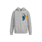 Lego Wear hanorac de bumbac pentru copii culoarea gri, cu imprimeu