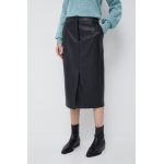 Sisley fusta culoarea negru, midi, creion