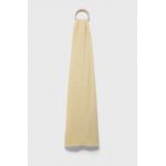 American Vintage esarfa de lana femei, culoarea galben, neted