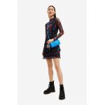 Desigual rochie culoarea negru, mini, evazati