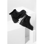 Answear Lab ghete chelsea de piele femei, culoarea negru, cu platforma