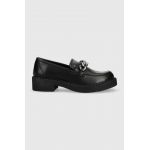 Answear Lab mocasini de piele femei, culoarea negru, cu platforma