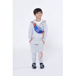 Kenzo Kids hanorac de bumbac pentru copii culoarea gri, cu imprimeu