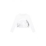 Michael Kors longsleeve din bumbac pentru copii culoarea alb