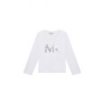 Michael Kors longsleeve din bumbac pentru copii culoarea alb