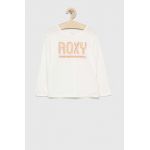 Roxy longsleeve din bumbac pentru copii culoarea alb