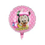 Balon folie Minnie, roz, rotund, 45 x 45 cm, Engros