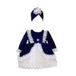 en-gros, Rochie botez, model Ducesa, culoare bleumarin