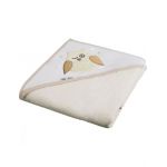 Prosop de baie cu gluga 100x100cm 100% bumbac Akuku Bufnita Bej Engros