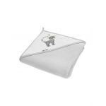 Prosop de baie cu gluga 100x100cm 100% bumbac Akuku Lemur Gri Engros