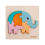 Puzzle din lemn Elefant Engros, Akuku