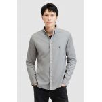 AllSaints camasa barbati, culoarea gri, cu guler clasic, regular