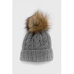 Answear Lab caciula culoarea gri, din tricot gros