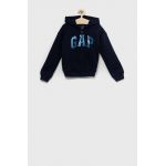 GAP bluza copii culoarea albastru marin, cu imprimeu
