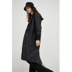 Rains geacă de ploaie String Parka femei, culoarea negru, de tranziție 18550.01-01.Black