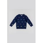 zippy hanorac de bumbac pentru copii culoarea albastru marin, modelator
