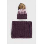 Answear Lab caciula si fular culoarea violet