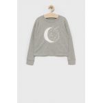 GAP longsleeve din bumbac pentru copii culoarea gri
