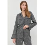 MICHAEL Michael Kors camasa femei, culoarea negru, cu guler clasic, regular
