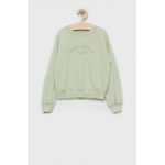 Abercrombie & Fitch bluza copii culoarea verde, neted