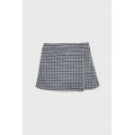 Abercrombie & Fitch fusta fete culoarea gri, mini, drept