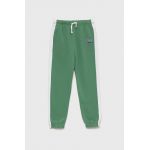 Abercrombie & Fitch pantaloni de trening pentru copii culoarea verde, neted