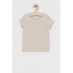 Abercrombie & Fitch tricou copii culoarea bej