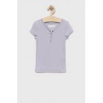 Abercrombie & Fitch tricou copii culoarea violet