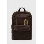 Aeronautica Militare rucsac barbati, culoarea maro, mare, neted