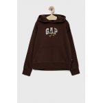 GAP bluza copii culoarea maro, cu imprimeu