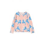 Mini Rodini longsleeve copii culoarea roz, cu imprimeu