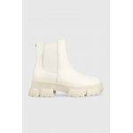Steve Madden ghete chelsea de piele Tunnel femei, culoarea bej, cu platforma