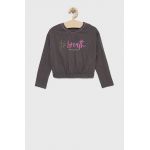 United Colors of Benetton longsleeve din bumbac pentru copii culoarea gri