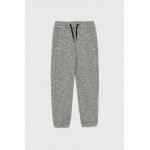 Abercrombie & Fitch pantaloni de trening pentru copii culoarea gri, neted