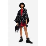 Desigual poncho reversibil culoarea negru