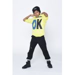 Dkny bluza copii culoarea verde, cu glugă, cu imprimeu