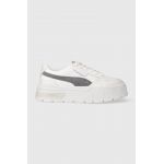 Puma sneakers din piele Mayze Stack Wns culoarea alb 384363