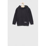 Abercrombie & Fitch bluza copii culoarea negru, cu glugă, neted