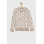 Abercrombie & Fitch pulover copii culoarea bej, light