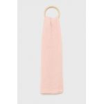 American Vintage esarfa din amestec de lana culoarea roz, neted