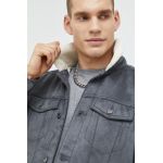Hollister Co. geaca barbati, culoarea gri, de tranzitie