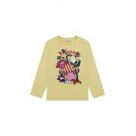 Marc Jacobs longsleeve din bumbac pentru copii culoarea galben