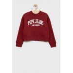 Pepe Jeans bluza copii culoarea rosu, cu imprimeu