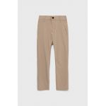 Abercrombie & Fitch pantaloni copii culoarea bej, neted