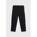 Abercrombie & Fitch pantaloni de trening pentru copii culoarea negru, neted