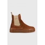 Gant botine din piele intoarsa Snowmont , culoarea maro