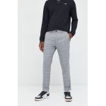 Hollister Co. pantaloni barbati, culoarea gri, mulata
