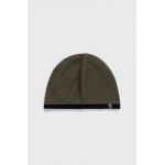 Icebreaker beanie cu două fețe Pocket , culoarea verde, de lana, din tesatura neteda